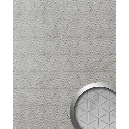 Wallface  Wandpaneel 22740 CUBE VELVET Pearl Wandverkleidung in Leder Optik matt grau 2,63 m2
