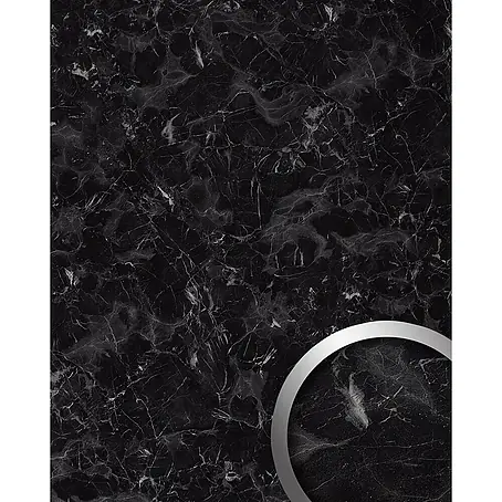 Wallface  Wandpaneel 22635 MARBLE Black Wandverkleidung Marmor Optik seidenmatt schwarz 2,60 m2
