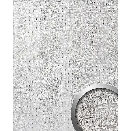 Wallface  Wandpaneel 13520 CROCO Design Struktur Wand-Paneel Verkleidung silber-grau 2,60 qm