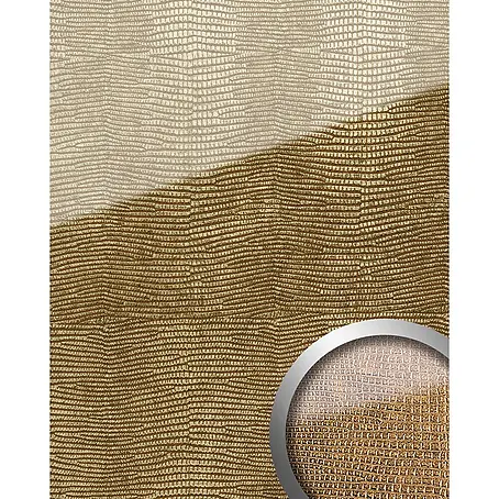 Wallface  Wandpaneel 16982 LEGUAN Wandpaneel Glas-Optik Luxus Dekor gold braun 2,6 qm