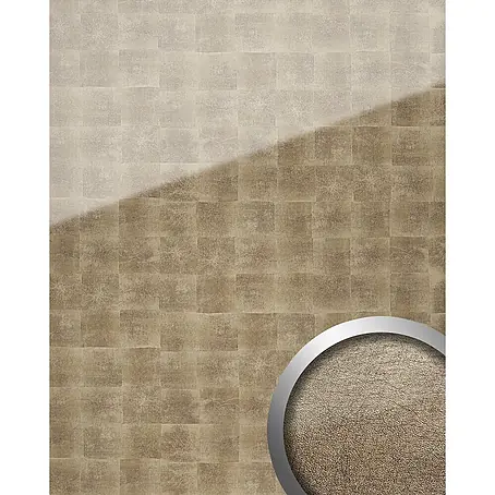 Wallface  Wandpaneel 17841 LUXURY Wandpaneel Glas-Optik Cubes-Muster bronze grau 2,60 qm