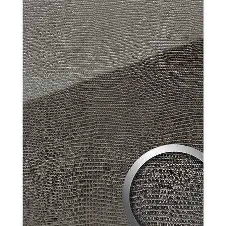 Wallface  Wandpaneel 18095 LEGUAN Nero AR+ Wandpaneel Glas-Optik Luxus Dekor schwarz 2,60 m2
