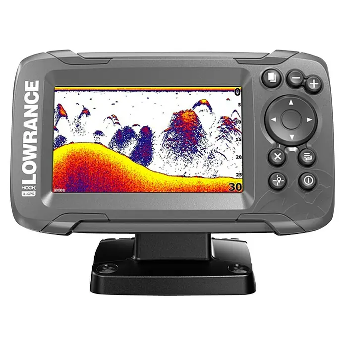 Lowrance Fishfinder Hook² 4x All Season Pack (EU) - Bildschirmtyp: 4"/102 mm IPS - Lowrance Hook 4x GPS Fischfinder mit hochauflösendem Display zur einfachen Fischortung und Navigation.