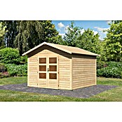 Karibu Gartenhaus Talkau 8 (330 x 330 cm, Wandstärke: 28 mm, Satteldach, Natur)