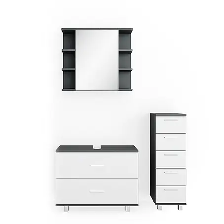 Badmöbel-Set Ilias 80 cm Weiß Art.-Nr. 34667