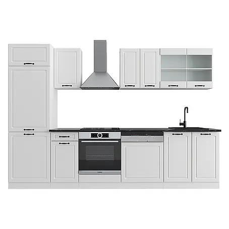 Vicco  Küchenzeile R-Line Weiß Landhaus/Weiß ohne Arbeitsplatte