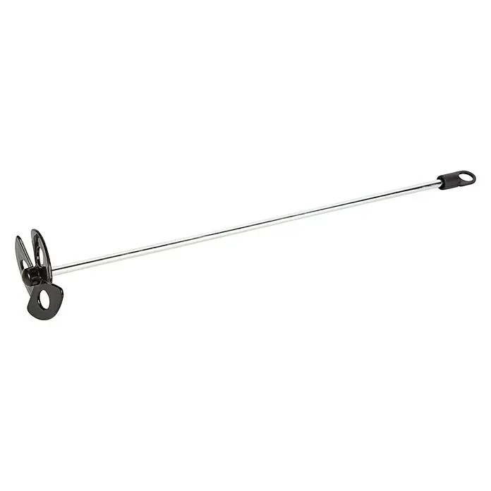 swingcolor Farbrührer - 40 cm - Das Bild zeigt einen Langstiel-Farbmischer mit einem spiralförmigen Mischerkopf und einem schwarzen Griffloch, ideal zum Mischen von Farben und Lacken.
