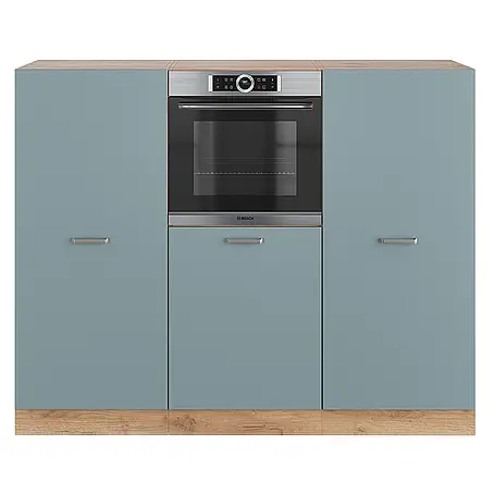 Vicco  Küchenleerblock R-Line Blau-Grau/Goldkraft Eiche ohne Arbeitsplatte
