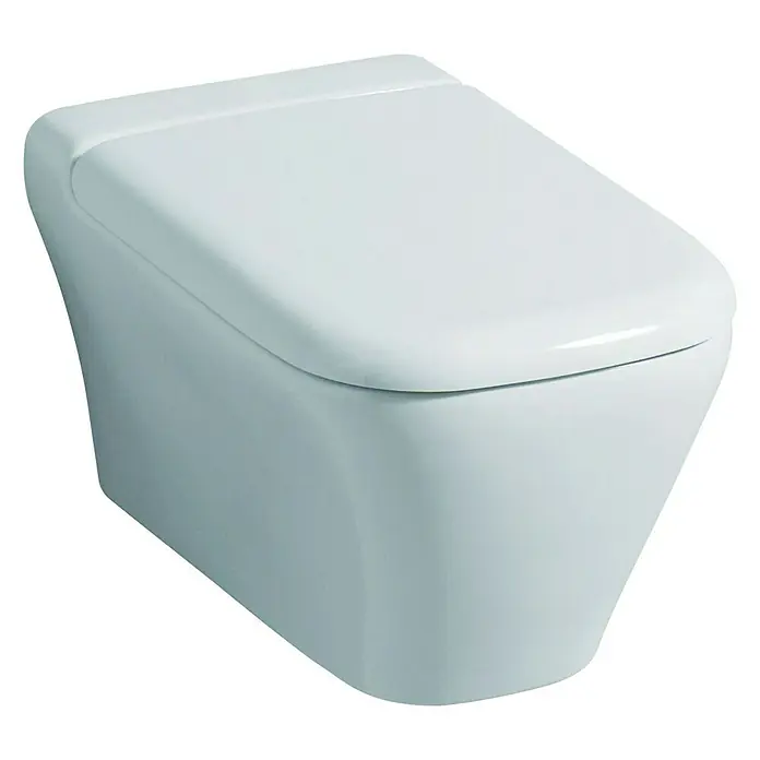 Geberit myDay WC-Sitz - Duroplast, Weiß, Mit Absenkautomatik - Diese Aufnahme zeigt eine hängende Toilette in Weiß, ein modernes und minimalistisches Design für jedes Badezimmer.
