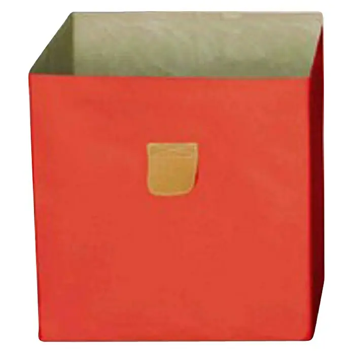 Phönix Aufbewahrungsbox Stor It - L x B x H: 34 x 34 x 34 cm, Kunststoff, Orange - Roter Stoffwürfel mit einer kleinen Tasche. Ideal zur Aufbewahrung von Gegenständen und zur Organisation von Räumen.