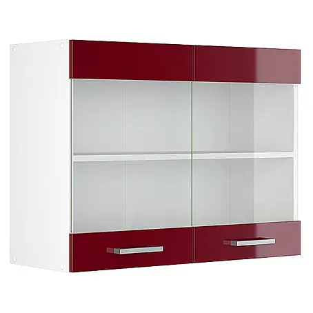 Vicco  Schrankküche R-Line Rot Hochglanz