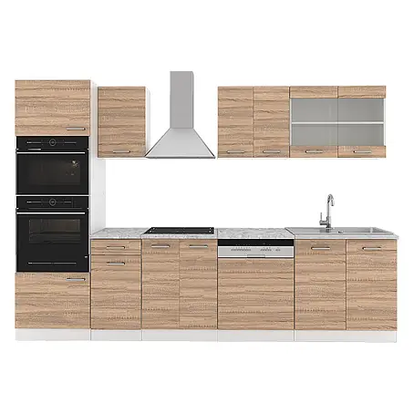 Vicco Küchenzeile R-Line, Sonoma, 300 cm