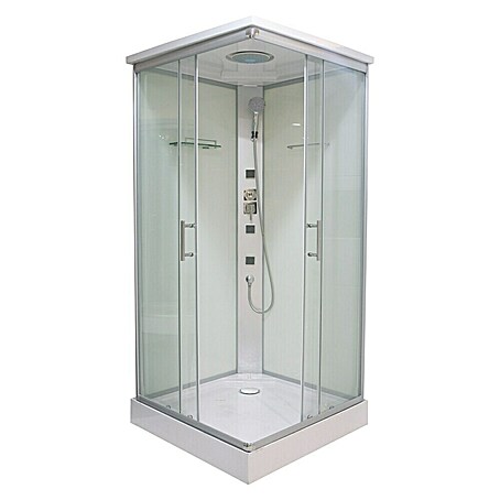 Komplettdusche Twist (80 x 80 x 210 cm, Weiß)