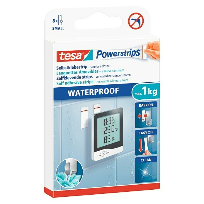tesa Powerstrips Waterproof Selbstklebestrip (8 Stk.)