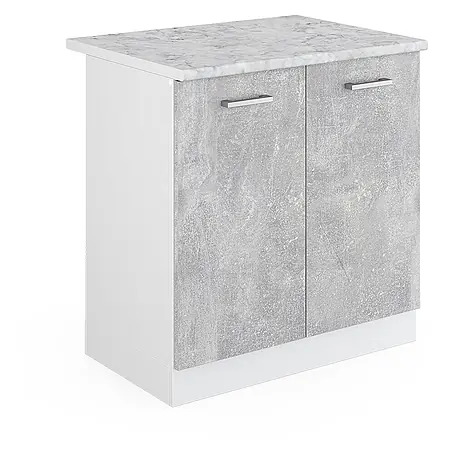 Vicco  Schrankküche R-Line Beton, AP Marmor