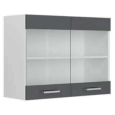 Vicco  Schrankküche R-Line Anthrazit Hochglanz