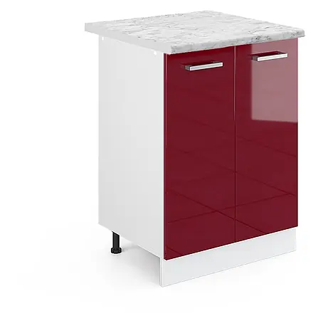 Küchenunterschrank R-Line 60 cm Rot Hochglanz Art.-Nr. 30474