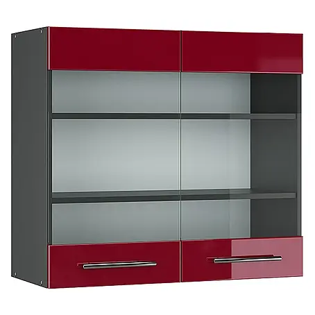 Vicco  Schrankküche Fame-Line Bordeaux Hochglanz