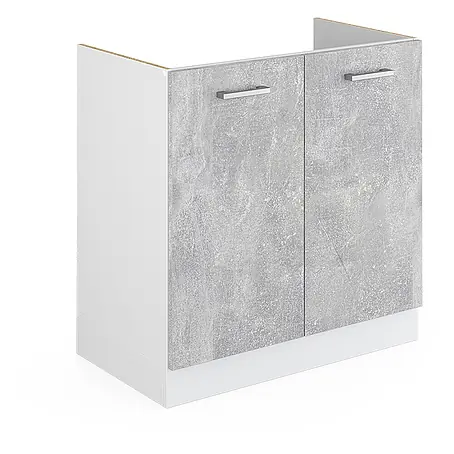 Vicco  Schrankküche R-Line Beton ohne Arbeitsplatte