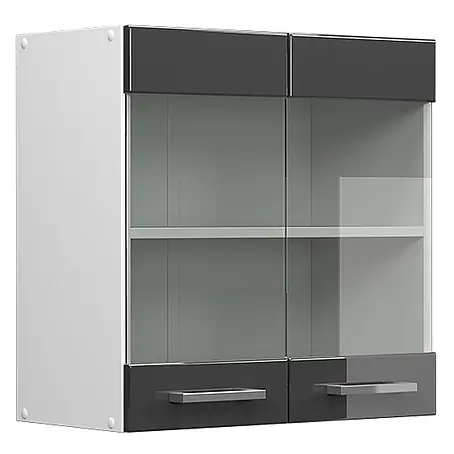 Vicco  Schrankküche R-Line Anthrazit Hochglanz