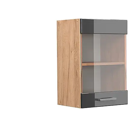 Vicco  Schrankküche R-Line Anthrazit Hochglanz
