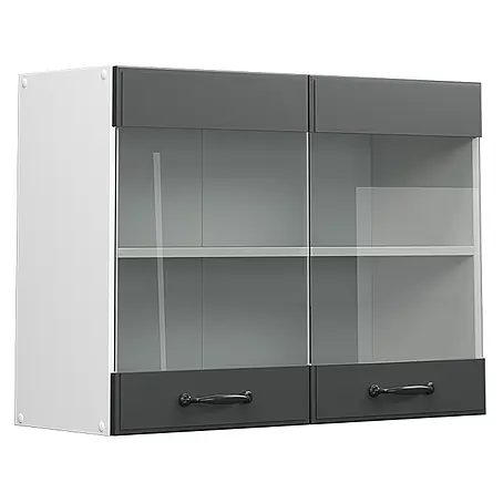 Vicco  Schrankküche R-Line Anthrazit Landhaus
