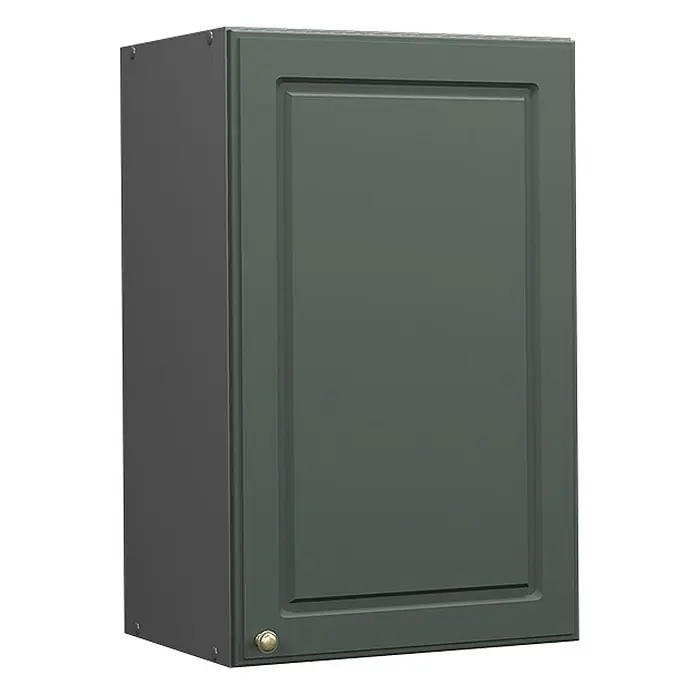Vicco Schrankküche Fame-Line Grün-Gold Landhaus - Grün-Gold Landhaus, Hängeschrank 45 cm - Dunkelgrüner Hängeschrank mit Kassettentür und Messingknauf.