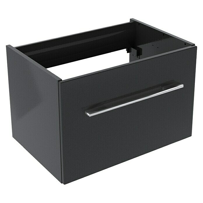 Camargue Stella Waschtischunterschrank (59,2 x 40,8 x 39 cm, Mit Beleuchtung, Grafit)