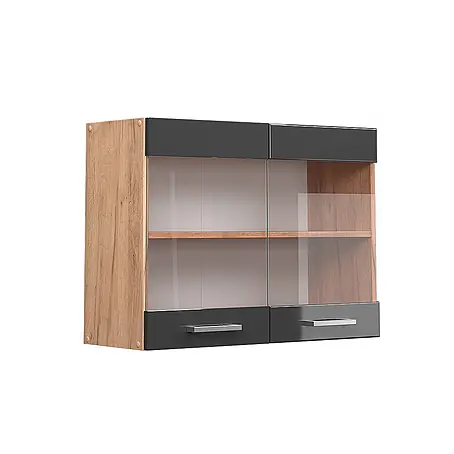Vicco  Schrankküche R-Line Anthrazit Hochglanz
