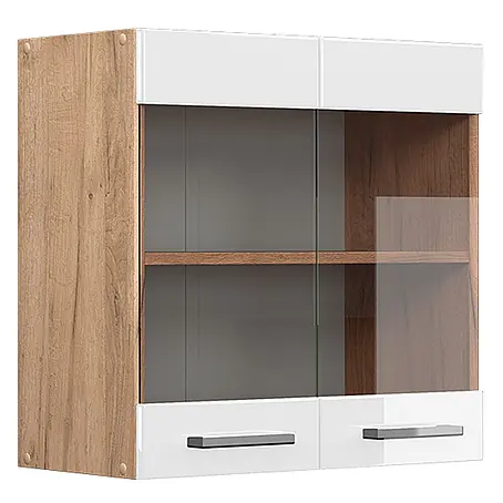 Vicco  Schrankküche R-Line Weiß Hochglanz