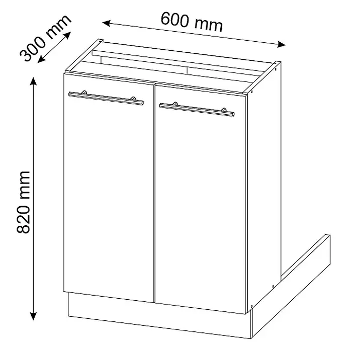Vicco Inselküche Fame-Line Goldkraft Eiche ohne Arbeitsplatte - Breite: 60 cm, Goldkraft Eiche, Ohne Elektrogeräte - Zweitüriger Küchenunterschrank, 600 mm breit, 300 mm tief, 820 mm hoch.