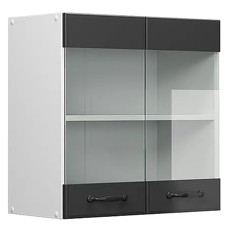 Vicco  Schrankküche R-Line Anthrazit Landhaus