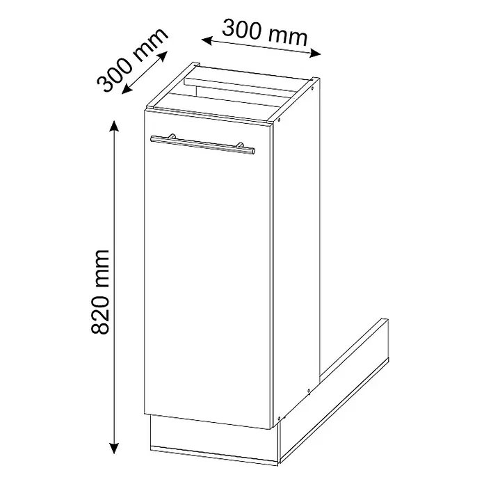 Vicco Inselküche Fame-Line Anthrazit-Gold Landhaus ohne Arbeitsplatte - Breite: 30 cm, Anthrazit-Gold Landhaus, Ohne Elektrogeräte - Küchenunterschrank, 300 mm breit, 300 mm tief, 820 mm hoch, mit Griff.