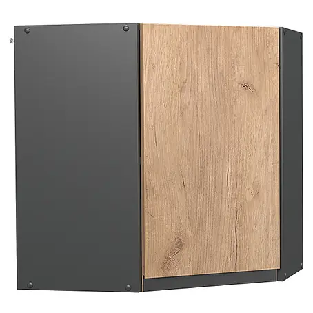 Vicco  Schrankküche R-Line Goldkraft Eiche J-Shape
