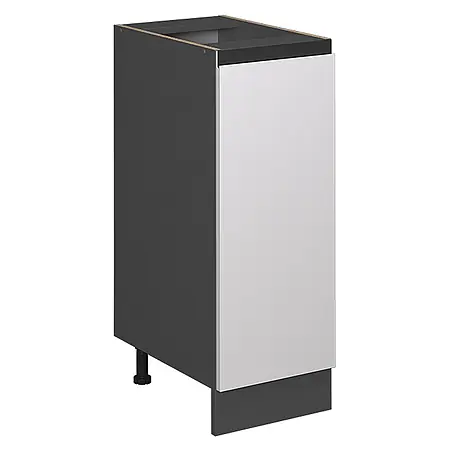 Vicco  Schrankküche R-Line Weiß J-Shape, ohne Arbeitsplatte