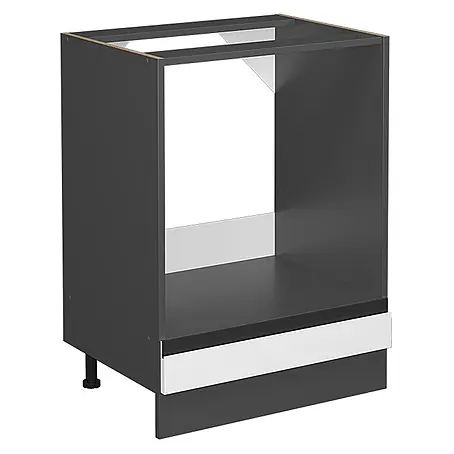 Vicco  Schrankküche R-Line Weiß J-Shape, ohne Arbeitsplatte