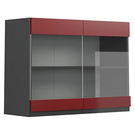 Vicco  Schrankküche R-Line Rot J-Shape