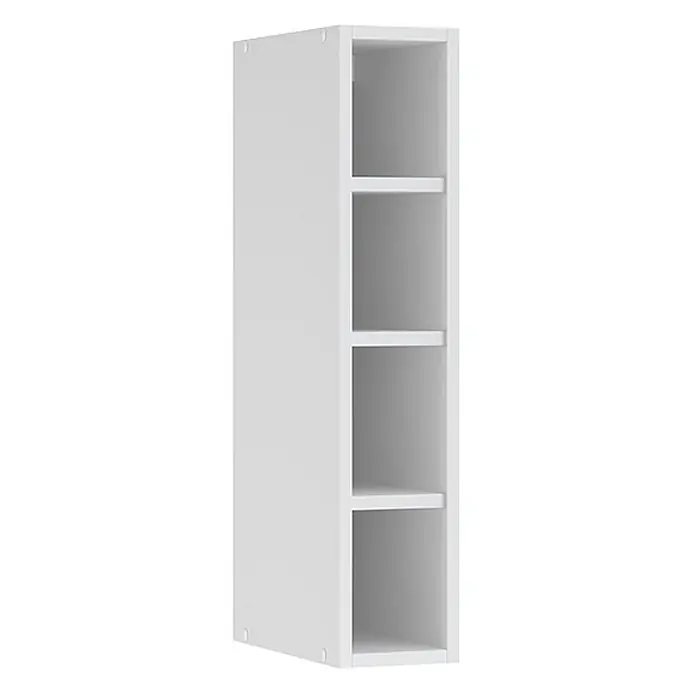 Vicco Schrankküche Fame-Line Weiß - Weiß, Regalhängeschrank 15 cm - Weißes, schmales Regal mit vier Einlegeböden zur vielseitigen Aufbewahrung.