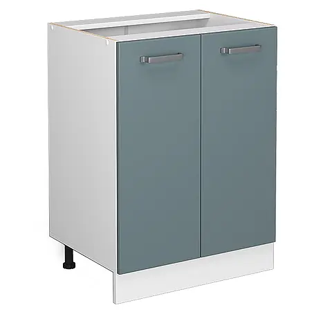 Vicco  Schrankküche R-Line Blau-Grau ohne Arbeitsplatte