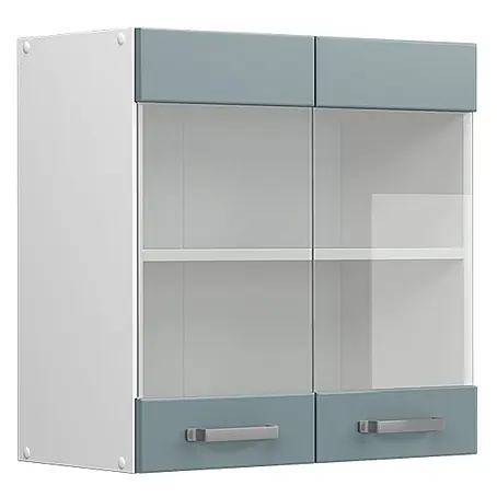 Vicco  Schrankküche R-Line Blau-Grau