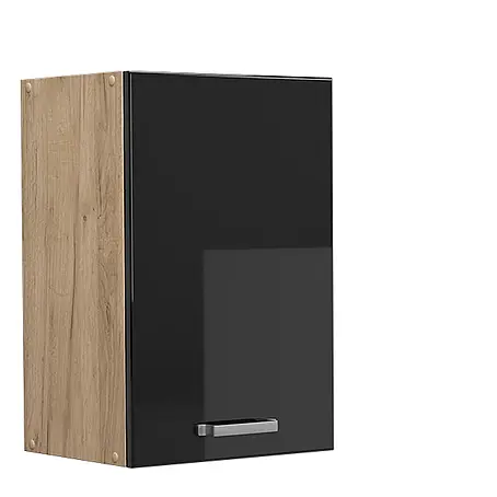 Vicco Hängeschrank R-Line, Schwarz Hochglanz, 40 cm