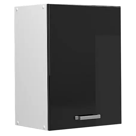 Vicco  Schrankküche R-Line Schwarz Hochglanz
