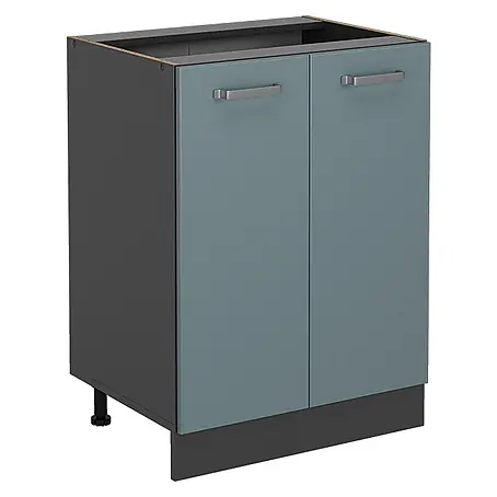 Vicco  Schrankküche R-Line Blau-Grau ohne Arbeitsplatte