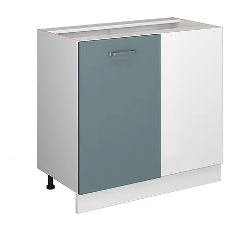 Vicco  Schrankküche R-Line Blau-Grau ohne Arbeitsplatte