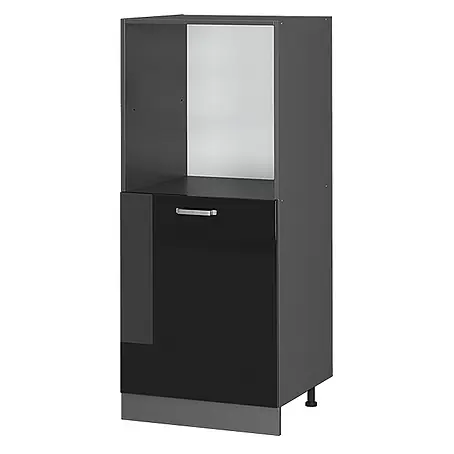 Vicco  Schrankküche R-Line Schwarz Hochglanz