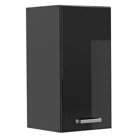Vicco Hängeschrank R-Line, Schwarz Hochglanz, 30 cm