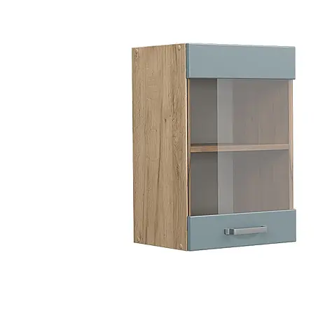 Vicco  Schrankküche R-Line Blau-Grau
