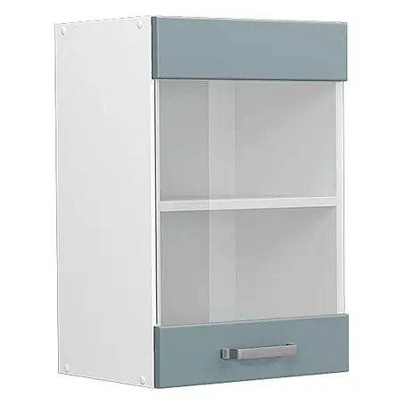 Vicco  Schrankküche R-Line Blau-Grau