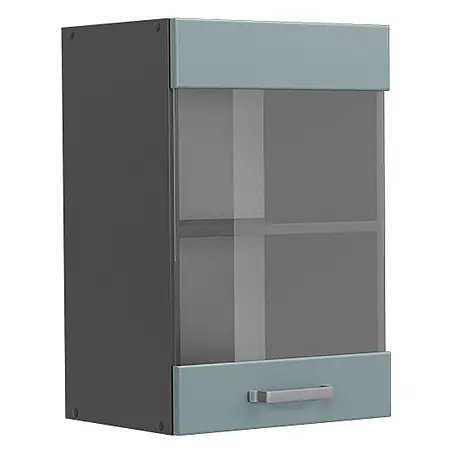 Vicco  Schrankküche R-Line Blau-Grau