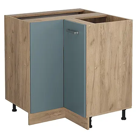 Vicco  Schrankküche R-Line Blau-Grau ohne Arbeitsplatte